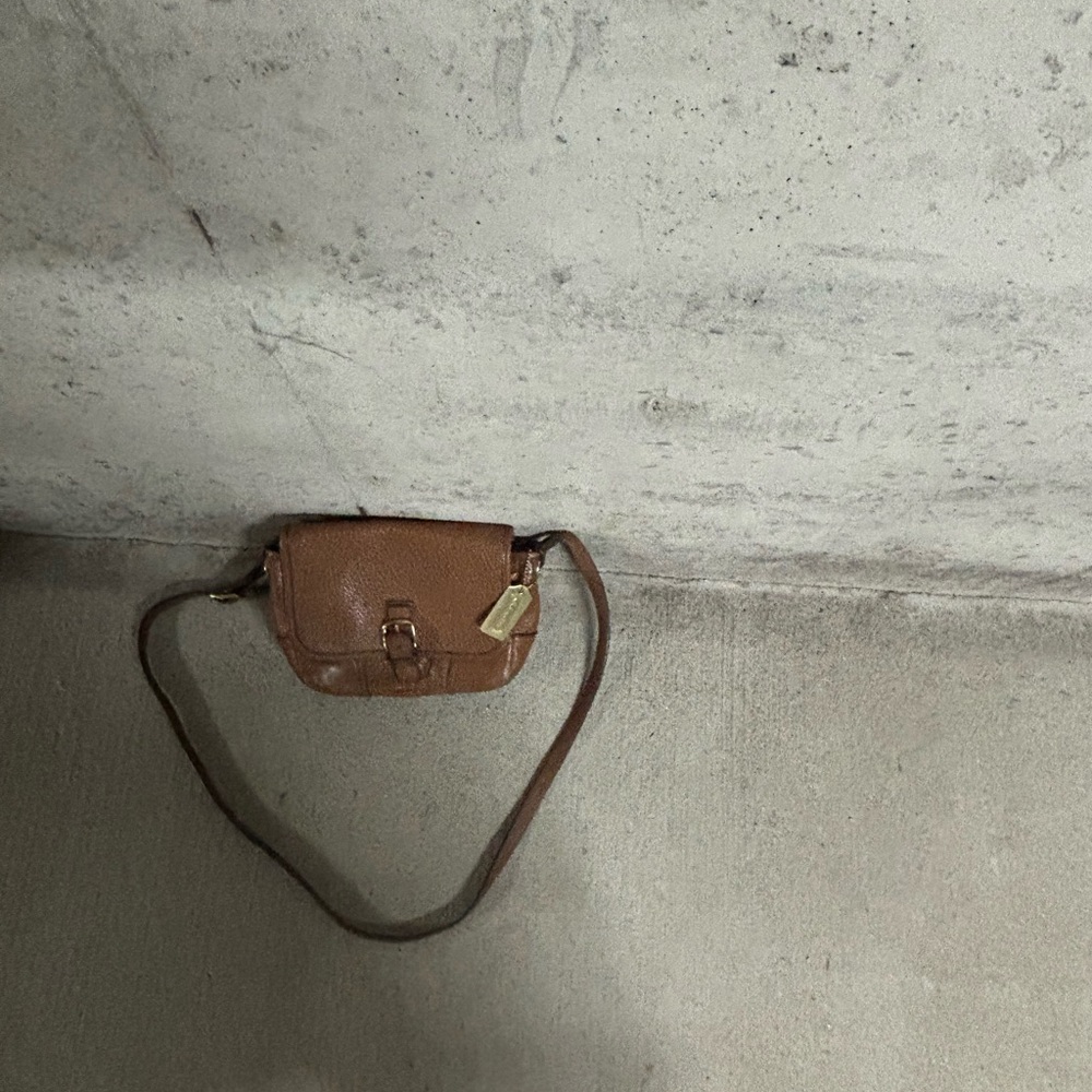 Saddle Bag, Coach, camel brown pebble leather, Crossbody Bag